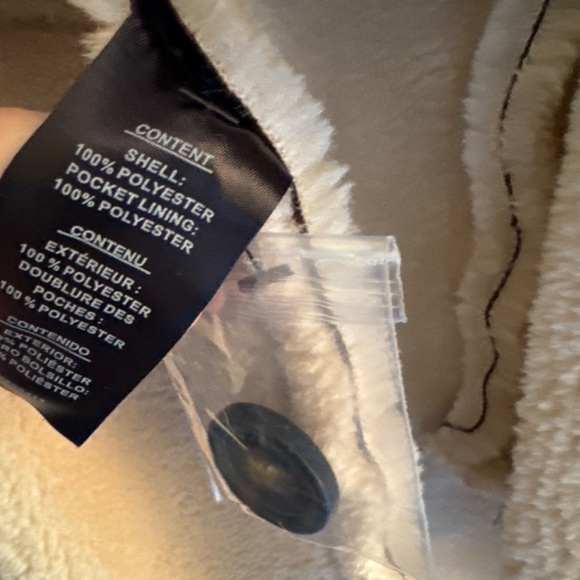 Frye Faux Leather and Fleece Double Breasted Coat - Picture 8 of 8